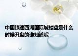 中國(guó)鐵建西湖國(guó)際城樓盤(pán)是什么時(shí)候開(kāi)盤(pán)的誰(shuí)知道呢