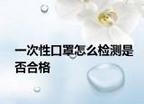 一次性口罩怎么檢測(cè)是否合格