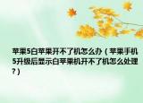 蘋果5白蘋果開不了機(jī)怎么辦（蘋果手機(jī)5升級后顯示白蘋果機(jī)開不了機(jī)怎么處理?）