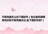 平板電腦怎么樣下載軟件（各位誰(shuí)知道哪里有好的平板電腦論壇,能下載軟件的?）