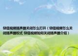 微信視頻揚聲器關閉怎么打開（微信視頻怎么關閉揚聲器模式 微信視頻如何關閉揚聲器介紹）