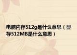 電腦內(nèi)存512g是什么意思（顯存512MB是什么意思）