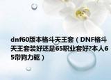 dnf60版本格斗天王套（DNF格斗天王套裝好還是65職業(yè)套好?本人65帶狗力驅(qū)）