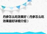 丹參怎么吃效果好（丹參怎么吃效果最好詳細(xì)介紹）