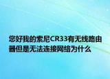 您好我的索尼CR33有無(wú)線路由器但是無(wú)法連接網(wǎng)絡(luò)為什么