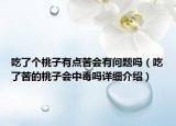 吃了個桃子有點苦會有問題嗎（吃了苦的桃子會中毒嗎詳細介紹）