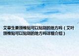 艾草生姜頸椎貼可以貼別的地方嗎（艾葉頸椎貼可以貼別的地方嗎詳細(xì)介紹）