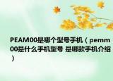 PEAM00是哪個(gè)型號手機(jī)（pemm00是什么手機(jī)型號 是哪款手機(jī)介紹）