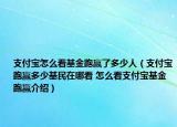 支付寶怎么看基金跑贏了多少人（支付寶跑贏多少基民在哪看 怎么看支付寶基金跑贏介紹）