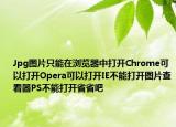 Jpg圖片只能在瀏覽器中打開Chrome可以打開Opera可以打開IE不能打開圖片查看器PS不能打開省省吧