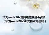 華為mate20x支持電信聯(lián)通4g嗎?（華為mate20x5G支持雙電信嗎）