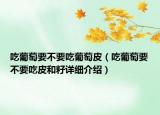 吃葡萄要不要吃葡萄皮（吃葡萄要不要吃皮和籽詳細(xì)介紹）