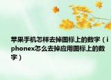 蘋果手機(jī)怎樣去掉圖標(biāo)上的數(shù)字（iphonex怎么去掉應(yīng)用圖標(biāo)上的數(shù)字）