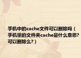 手機(jī)中的cache文件可以刪除嗎（手機(jī)里的文件夾cache是什么意思?可以刪除么?）