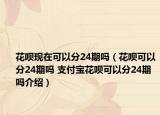 花唄現(xiàn)在可以分24期嗎（花唄可以分24期嗎 支付寶花唄可以分24期嗎介紹）
