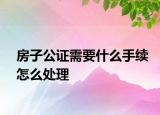 房子公證需要什么手續(xù)怎么處理