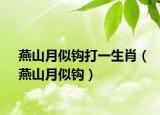 燕山月似鉤打一生肖（燕山月似鉤）