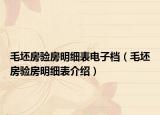 毛坯房驗(yàn)房明細(xì)表電子檔（毛坯房驗(yàn)房明細(xì)表介紹）