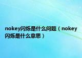 nokey閃爍是什么問題（nokey閃爍是什么意思）