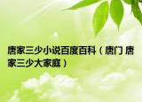 唐家三少小說百度百科（唐門 唐家三少大家庭）