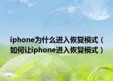 iphone為什么進(jìn)入恢復(fù)模式（如何讓iphone進(jìn)入恢復(fù)模式）