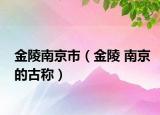 金陵南京市（金陵 南京的古稱）