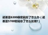 諾基亞6300保密碼忘了怎么辦（諾基亞5700密碼忘了怎么處理?）