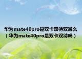 華為mate40pro是雙卡雙待雙通么（華為mate40pro是雙卡雙待嗎）