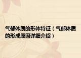 氣郁體質(zhì)的形體特征（氣郁體質(zhì)的形成原因詳細介紹）