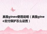 真我gtneo使用說明（真我gtneo支付保護(hù)怎么設(shè)置）