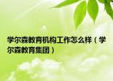 學(xué)爾森教育機構(gòu)工作怎么樣（學(xué)爾森教育集團）