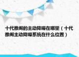 十代雅閣的主動降噪在哪里（十代雅閣主動降噪系統(tǒng)在什么位置）