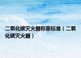 二氧化碳滅火器稱重標(biāo)準(zhǔn)（二氧化碳滅火器）