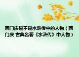 西門慶是不是水滸傳中的人物（西門慶 古典名著《水滸傳》中人物）