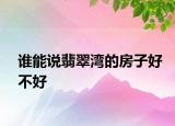 誰能說翡翠灣的房子好不好
