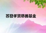 蘇登孝賢慈善基金