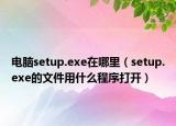 電腦setup.exe在哪里（setup.exe的文件用什么程序打開）