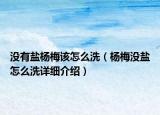 沒有鹽楊梅該怎么洗（楊梅沒鹽怎么洗詳細介紹）