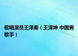 歌唱演員王澤南（王澤坤 中國男歌手）