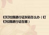 釘釘校園通行證灰碼怎么辦（釘釘校園通行證在哪）