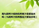 用九陽(yáng)榨汁攪拌機(jī)榨果汁需要加水嗎（九陽(yáng)榨汁機(jī)榨西瓜汁要加水嗎）