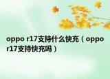 oppo r17支持什么快充（oppor17支持快充嗎）