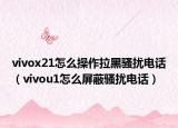 vivox21怎么操作拉黑騷擾電話（vivou1怎么屏蔽騷擾電話）