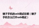 錘子手機的usb調(diào)試在哪（錘子手機怎么打開usb調(diào)試）