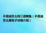 不用油怎么燉三道鱗魚（不用油怎么做包子詳細(xì)介紹）