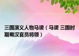 三國演義人物馬謖（馬謖 三國時期蜀漢官員將領(lǐng)）