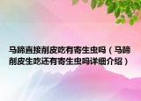 馬蹄直接削皮吃有寄生蟲嗎（馬蹄削皮生吃還有寄生蟲嗎詳細介紹）