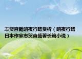 志賀直哉暗夜行路賞析（暗夜行路 日本作家志賀直哉著長篇小說）