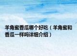 羊角蜜香瓜哪個好吃（羊角蜜和香瓜一樣嗎詳細(xì)介紹）