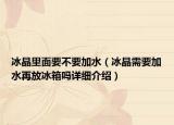 冰晶里面要不要加水（冰晶需要加水再放冰箱嗎詳細(xì)介紹）